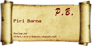 Piri Barna névjegykártya
